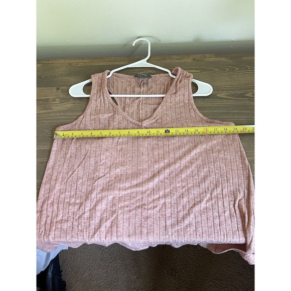 Natural Reflections Womens XL Pink Ribbed V-Neck Sweater - Picture 6 of 7